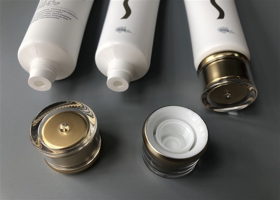 Diameter 30mm Plastic Cream Tubes With Acrylica Golden Screw On Cap